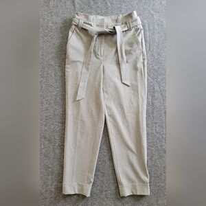 White House Black Market Gingham Pants Tapered Ankle 0 Petite Paper Bag Office